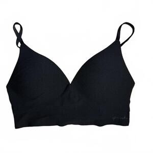 PINK by Victoria's Secret Black Wireless Push Up Bra